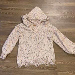 Confetti sweater with hood